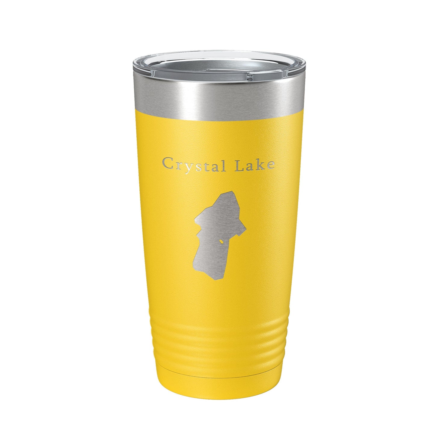 Crystal Lake Map Tumbler Travel Mug Insulated Laser Engraved Coffee Cup California 20 oz