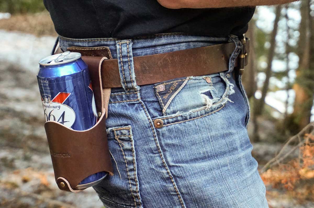 Leather Beer Belt Holster