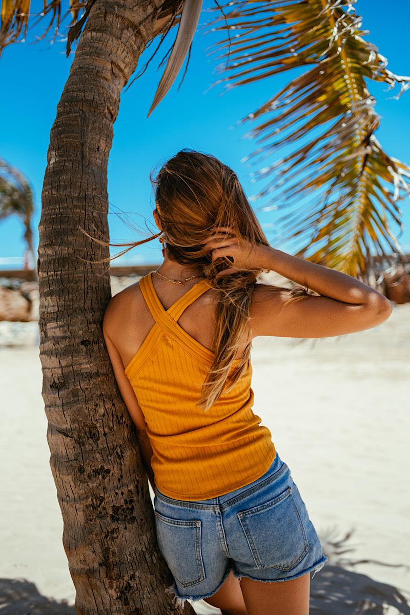 Orange Taylor Halter Top