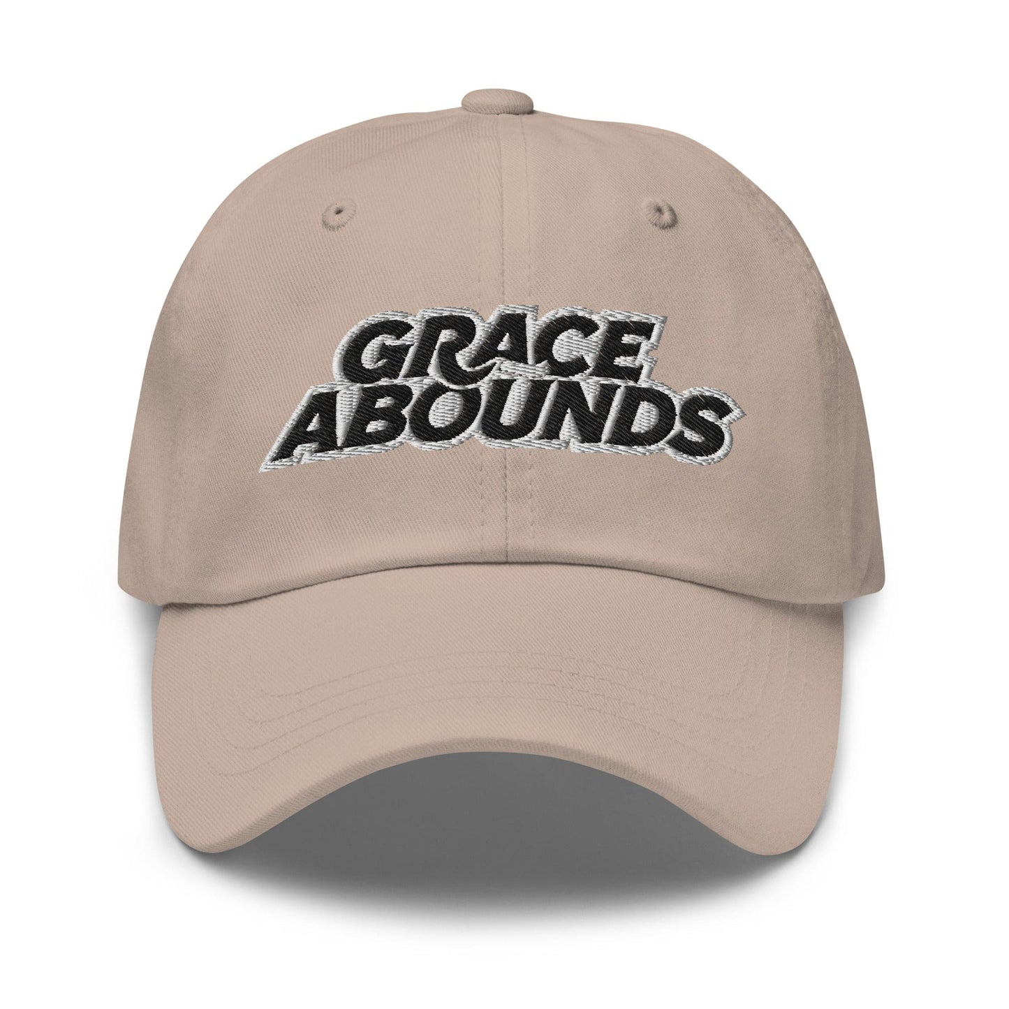 Embroidered Adjustable Baseball Cap - Grace Abounds - F/b