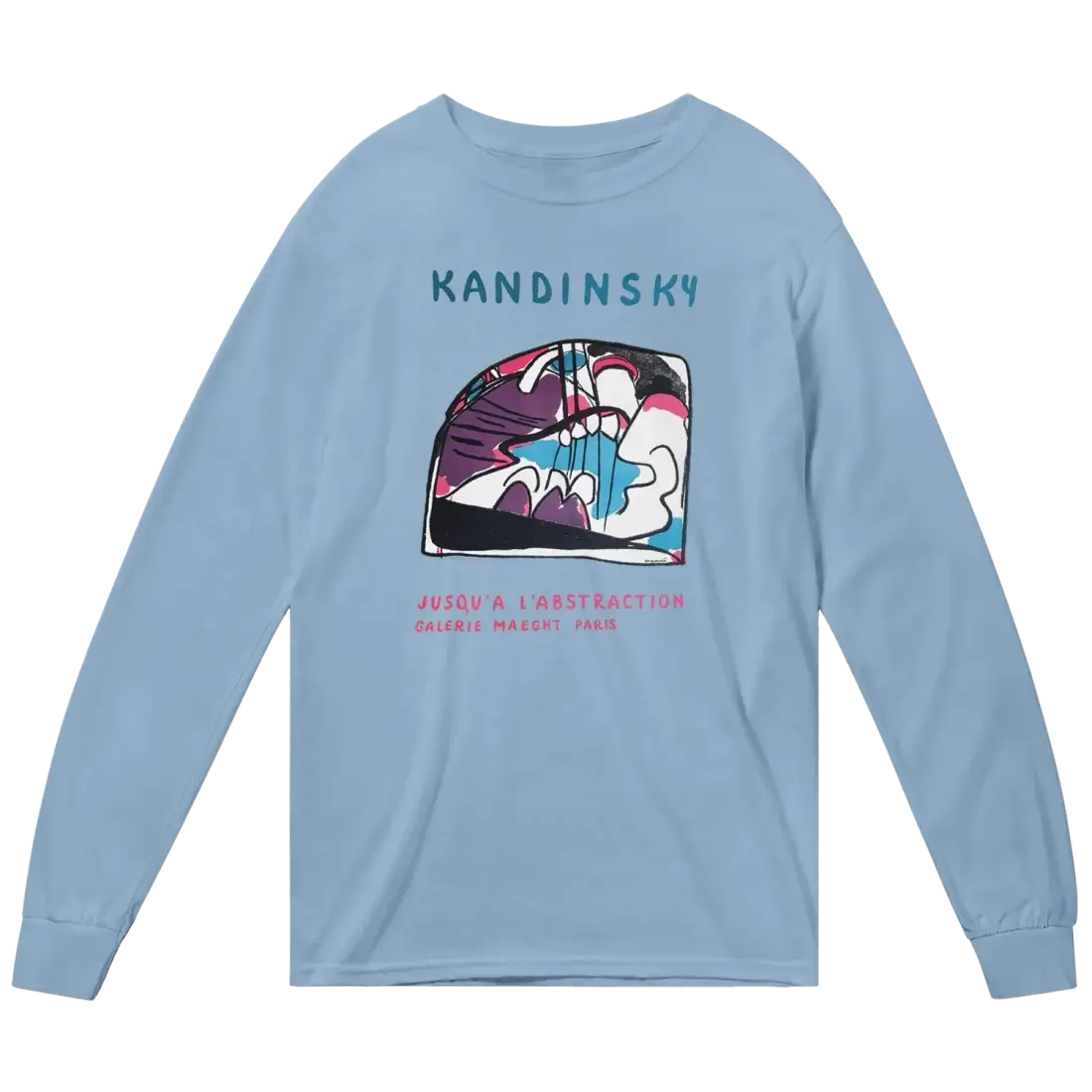 Kandinsky - Jusqu'a l'abstraction 1960 Artwork Long Sleeve Shirt-4