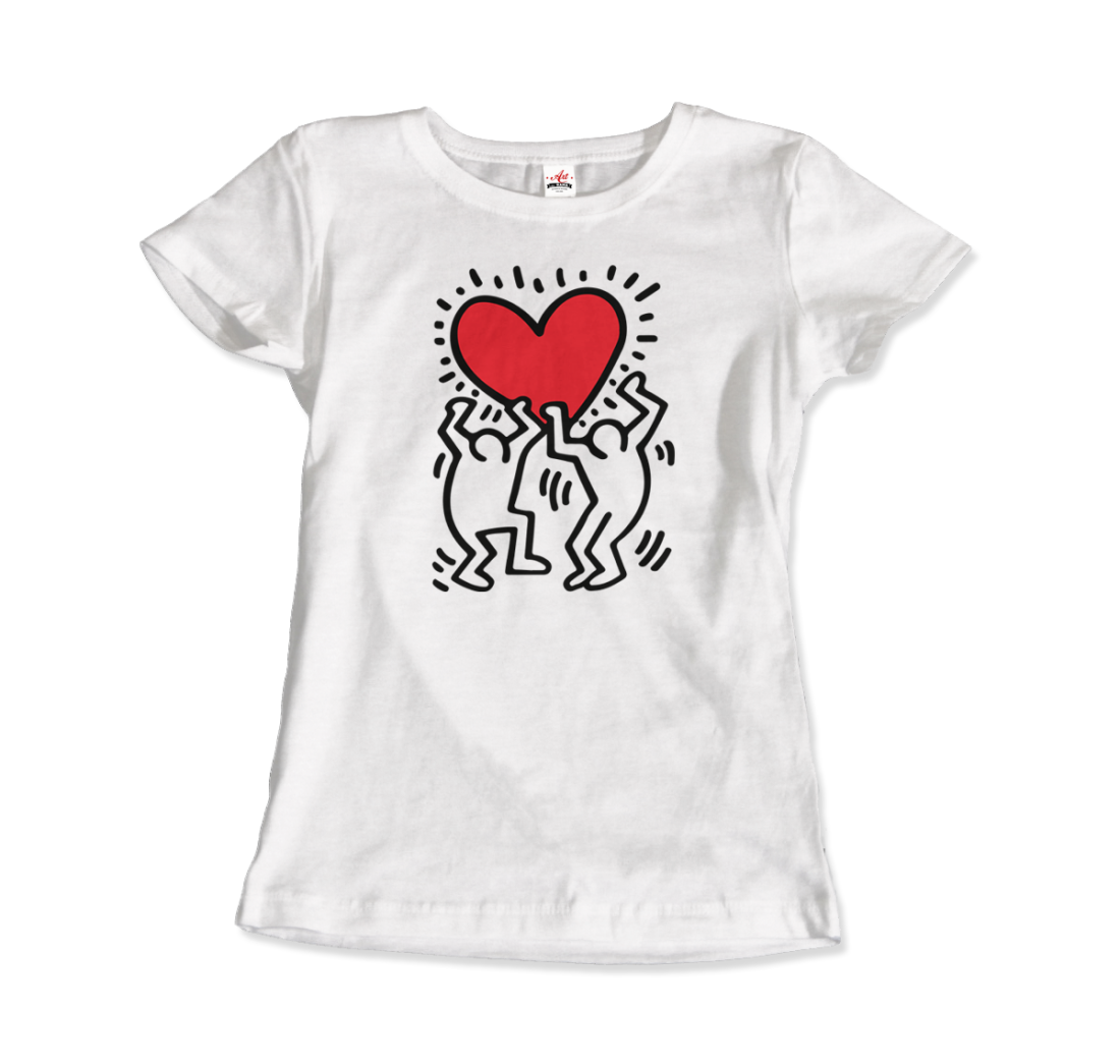 Men Holding Heart Icon, Street Art T-Shirt-2