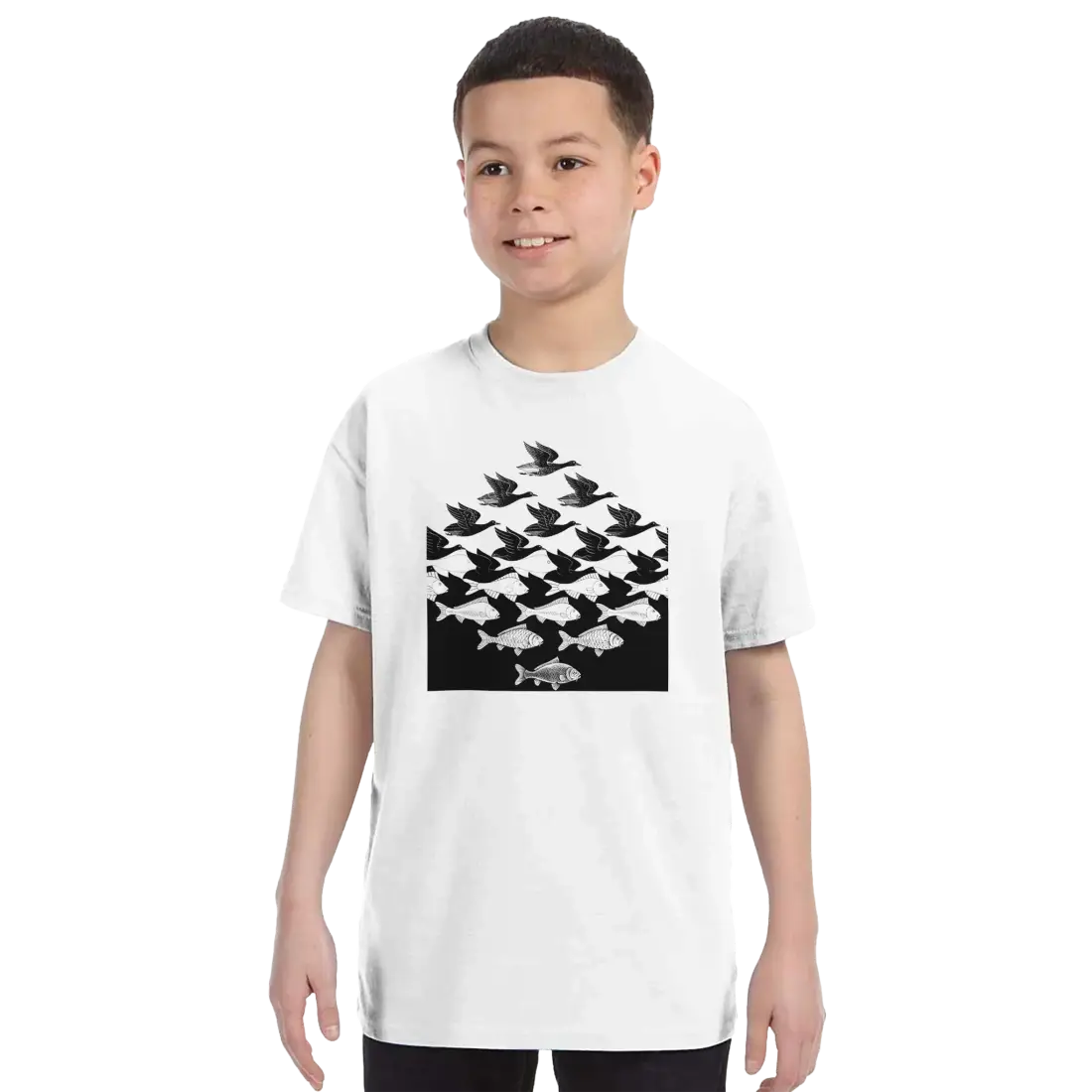 MC Escher Sky and Water I Art T-Shirt-8