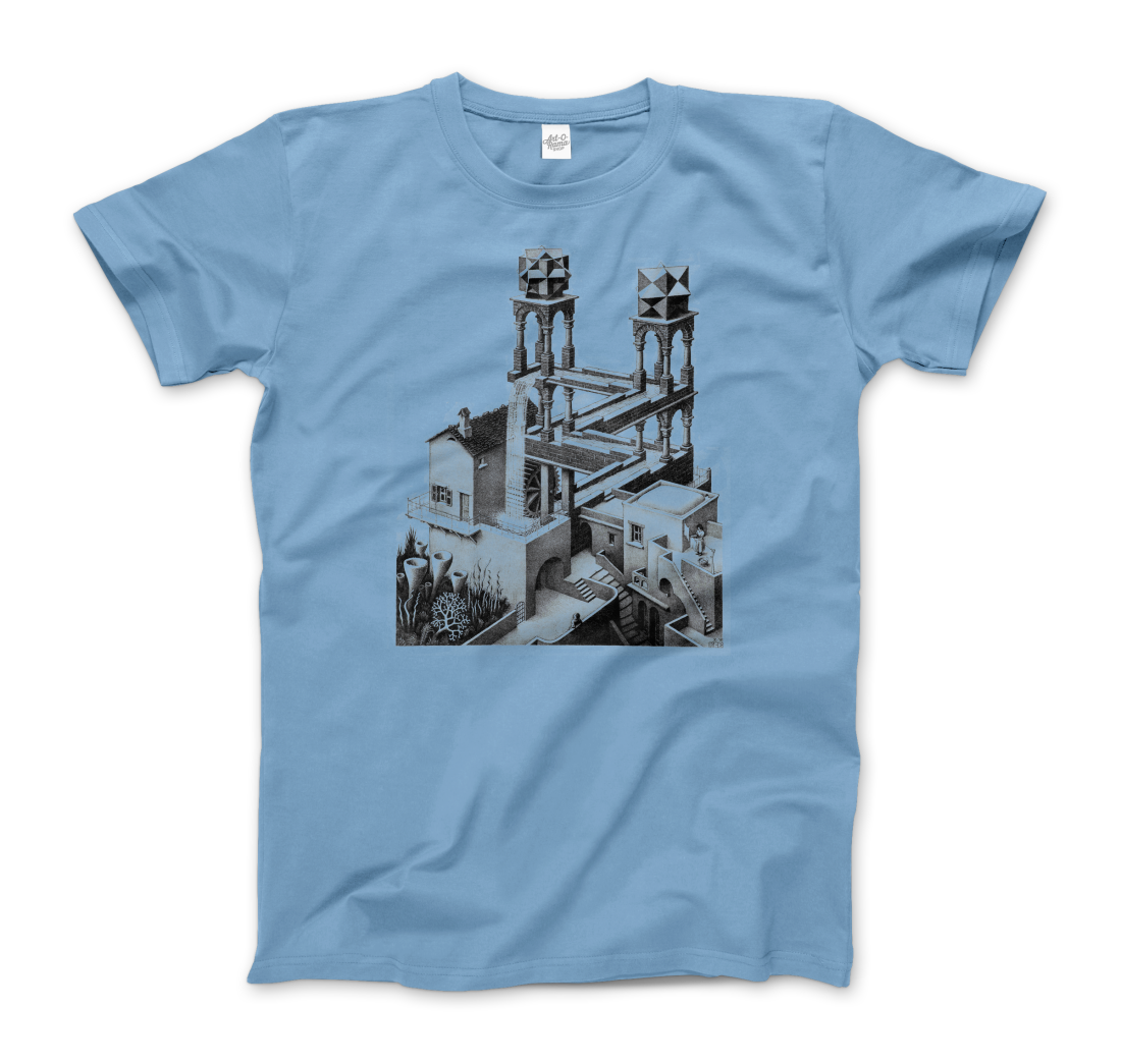 MC Escher Waterfall Illusion T-Shirt-6