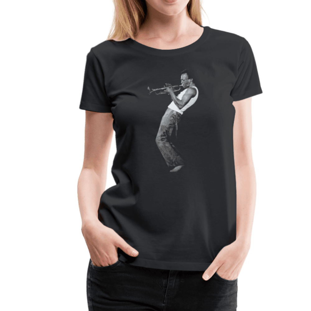 Miles Davis Playing his Trumpet Artwork T-Shirt-4