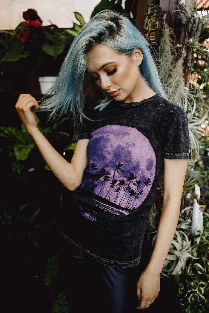 Palm Tree Moon Cloud Tee-1