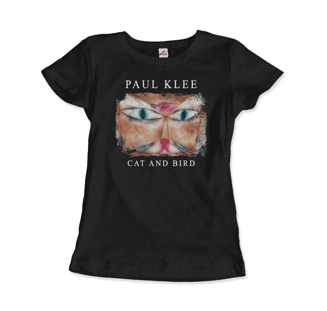 Paul Klee - Cat and Bird, 1928 Artwork T-Shirt-2