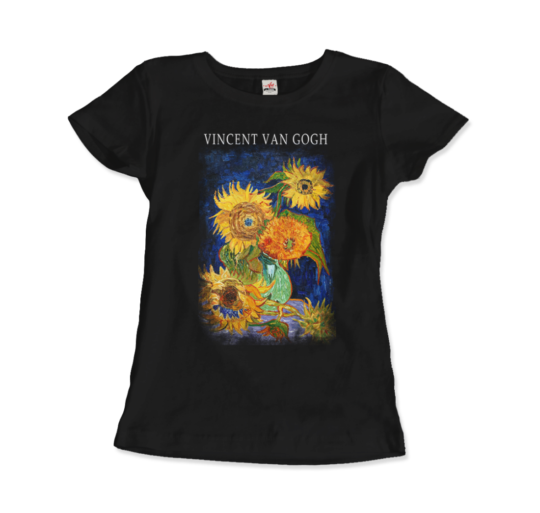 Van Gogh Five Sunflowers 1888, Artwork T-Shirt-8