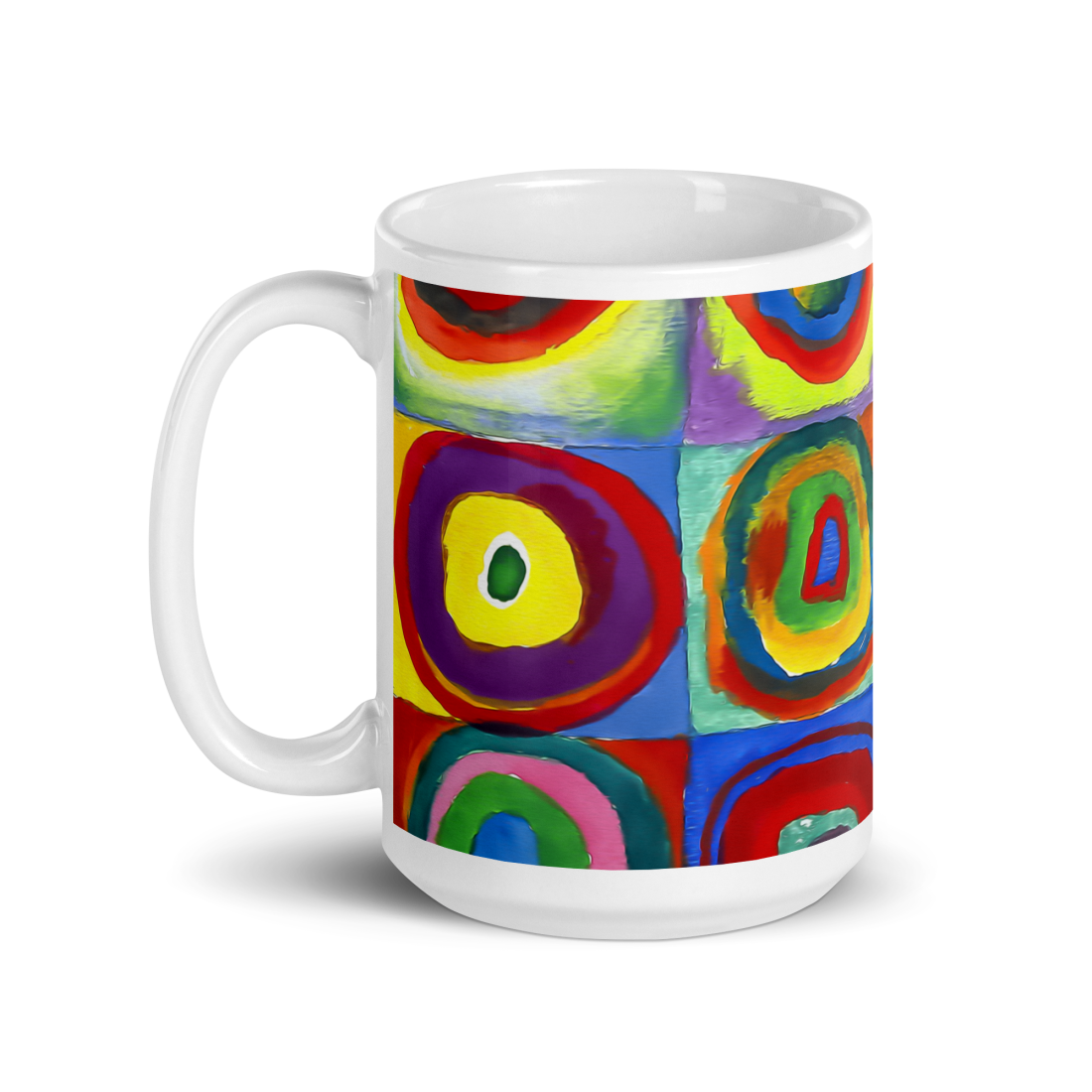 Wassily Kandinsky, Farbstudie - Color Study, Squares with Concentric Circles, 1913 Artwork Mug-3