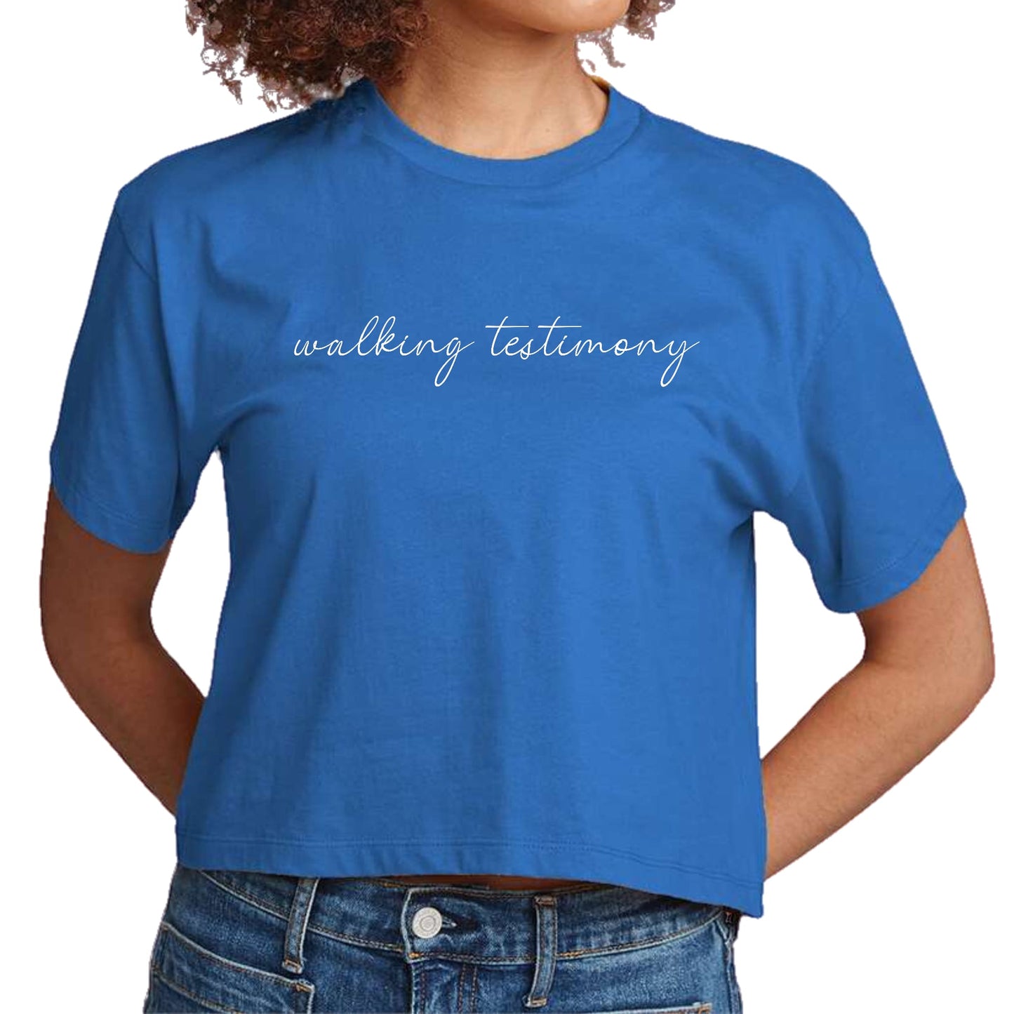 Womens Cropped Graphic T-shirt - Say it Soul - Walking Testimony