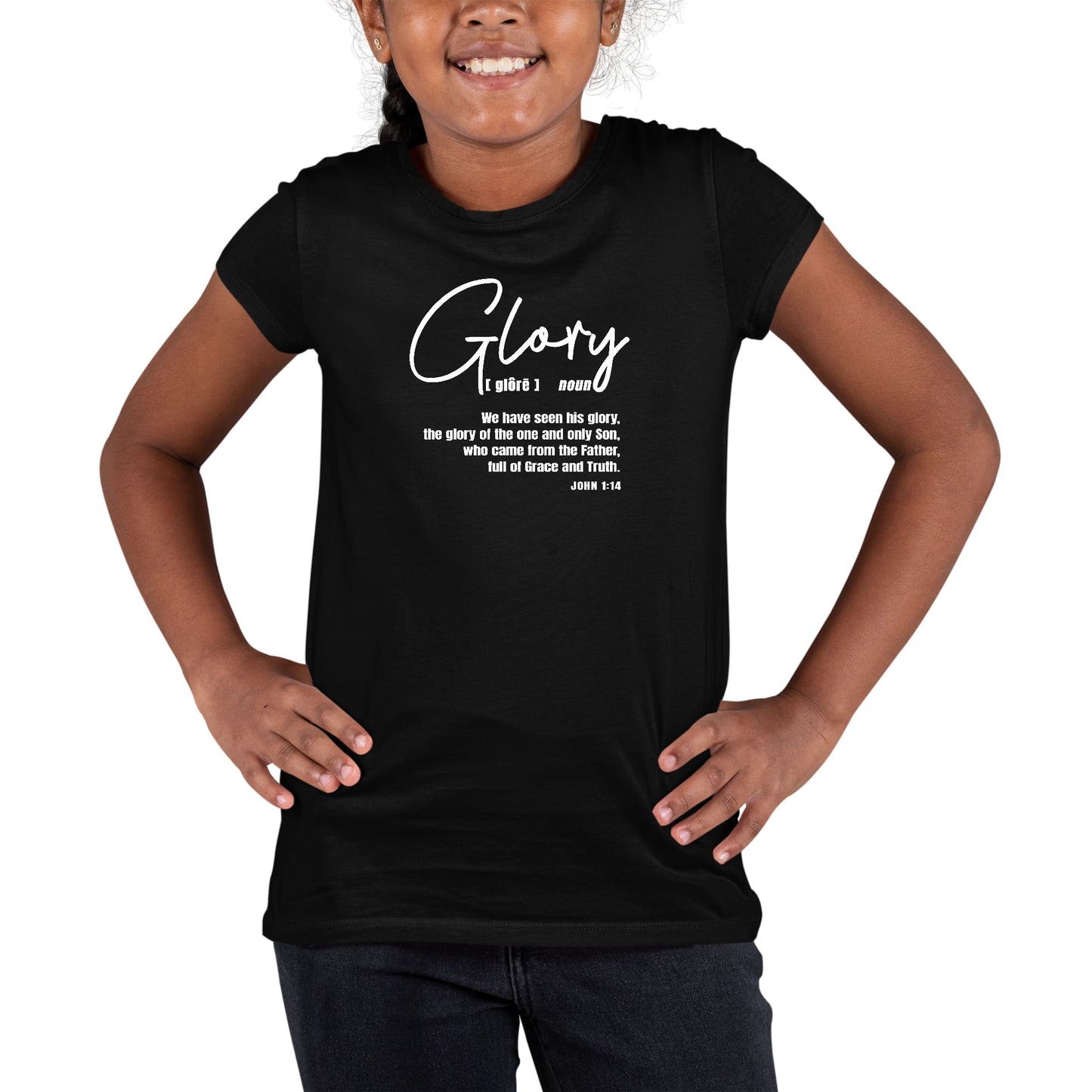 Youth Short Sleeve Graphic T-shirt - Glory - Christian Inspiration