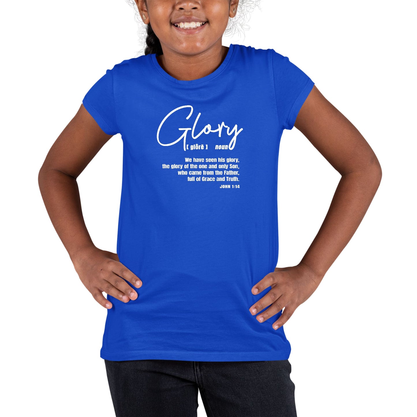 Youth Short Sleeve Graphic T-shirt - Glory - Christian Inspiration