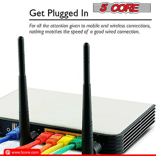 5Core Ethernet Cable High Speed Cat6 Network Cord RJ45 Fastest LAN Extension Cable Para Internet 10 FT