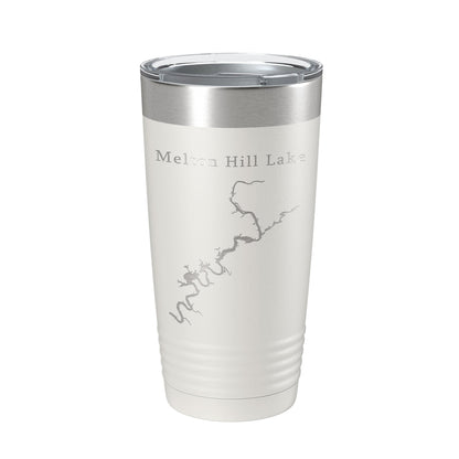 Melton Hill Lake Map Tumbler Travel Mug Insulated Laser Engraved Coffee Cup Tennessee 20 oz