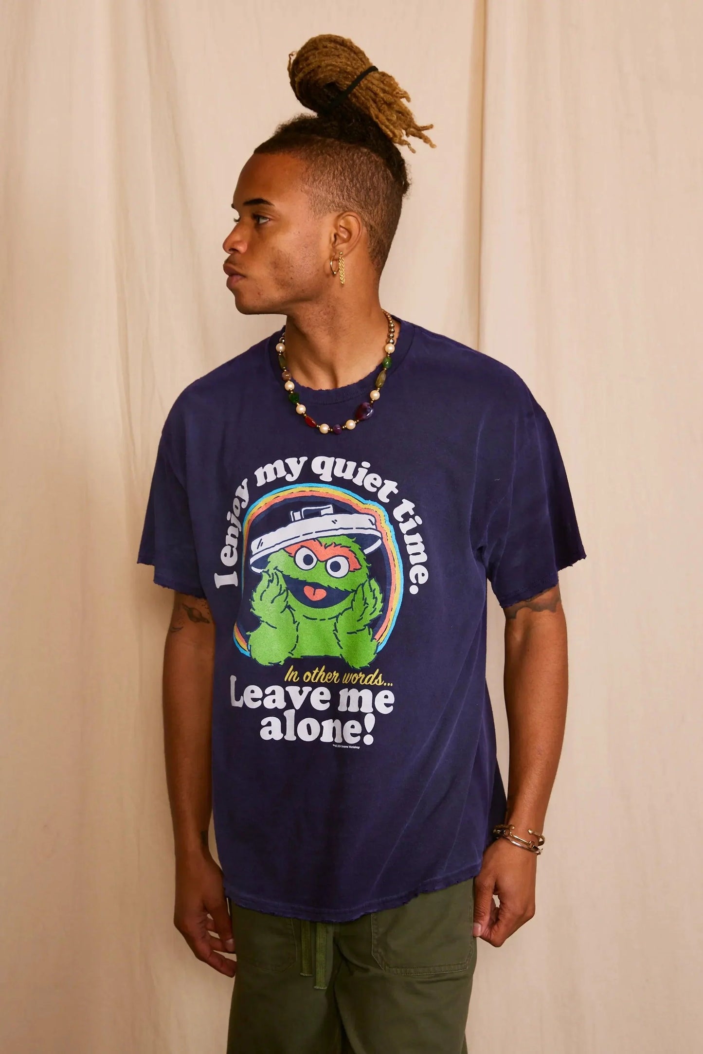 Anti-Social Oscar The Grouch Oversized Men's Tee