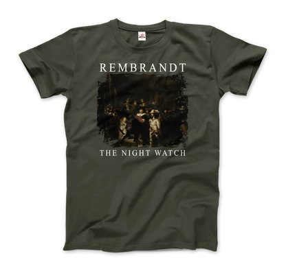 Rembrandt - The Night Watch 1642 Artwork T-Shirt-0