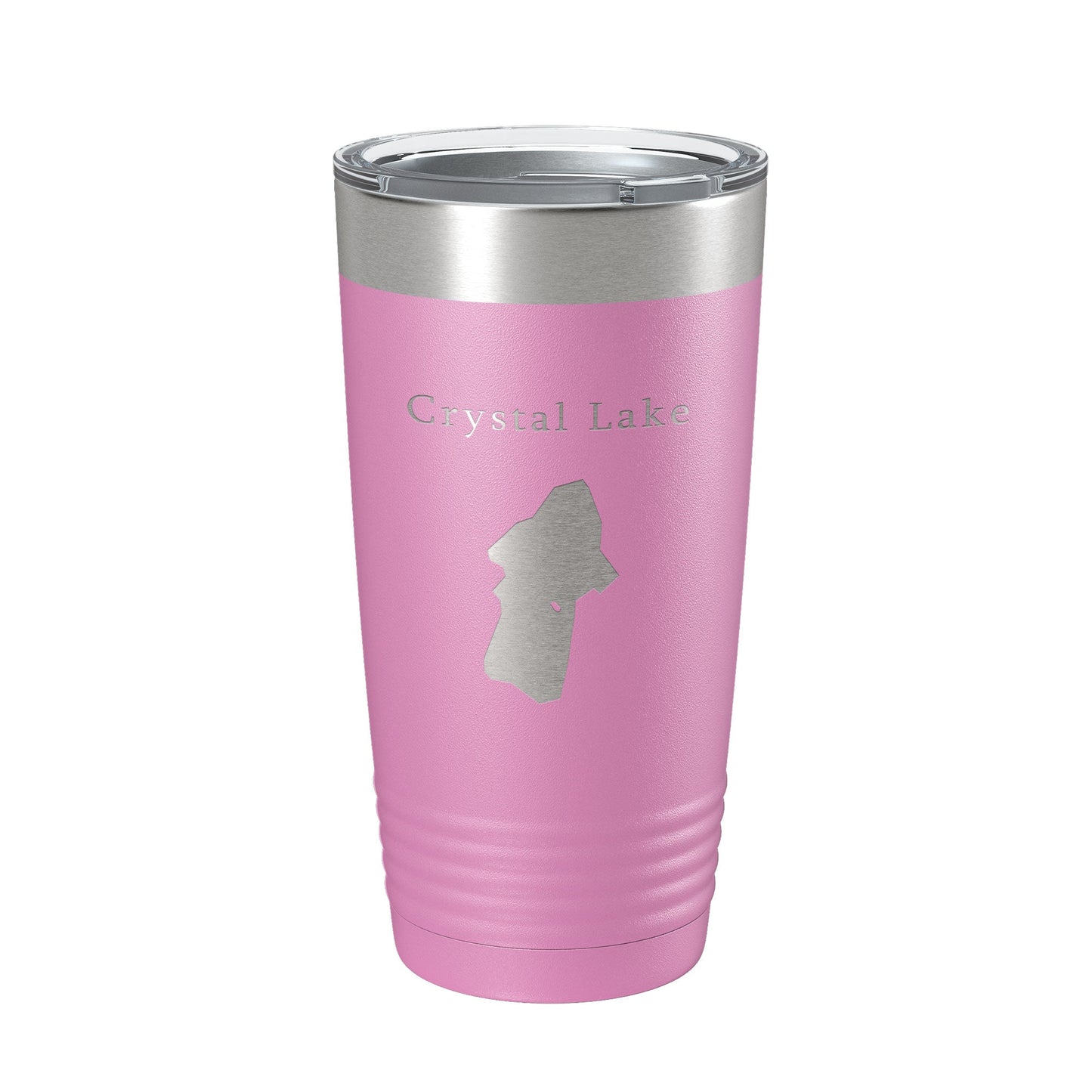 Crystal Lake Map Tumbler Travel Mug Insulated Laser Engraved Coffee Cup California 20 oz