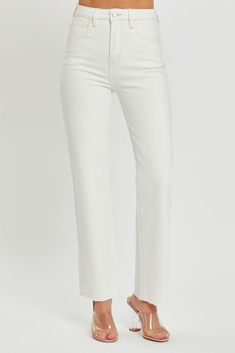 RISEN Full Size High Rise Tummy Control Straight Jeans-3