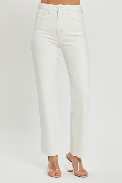 RISEN Full Size High Rise Tummy Control Straight Jeans-3