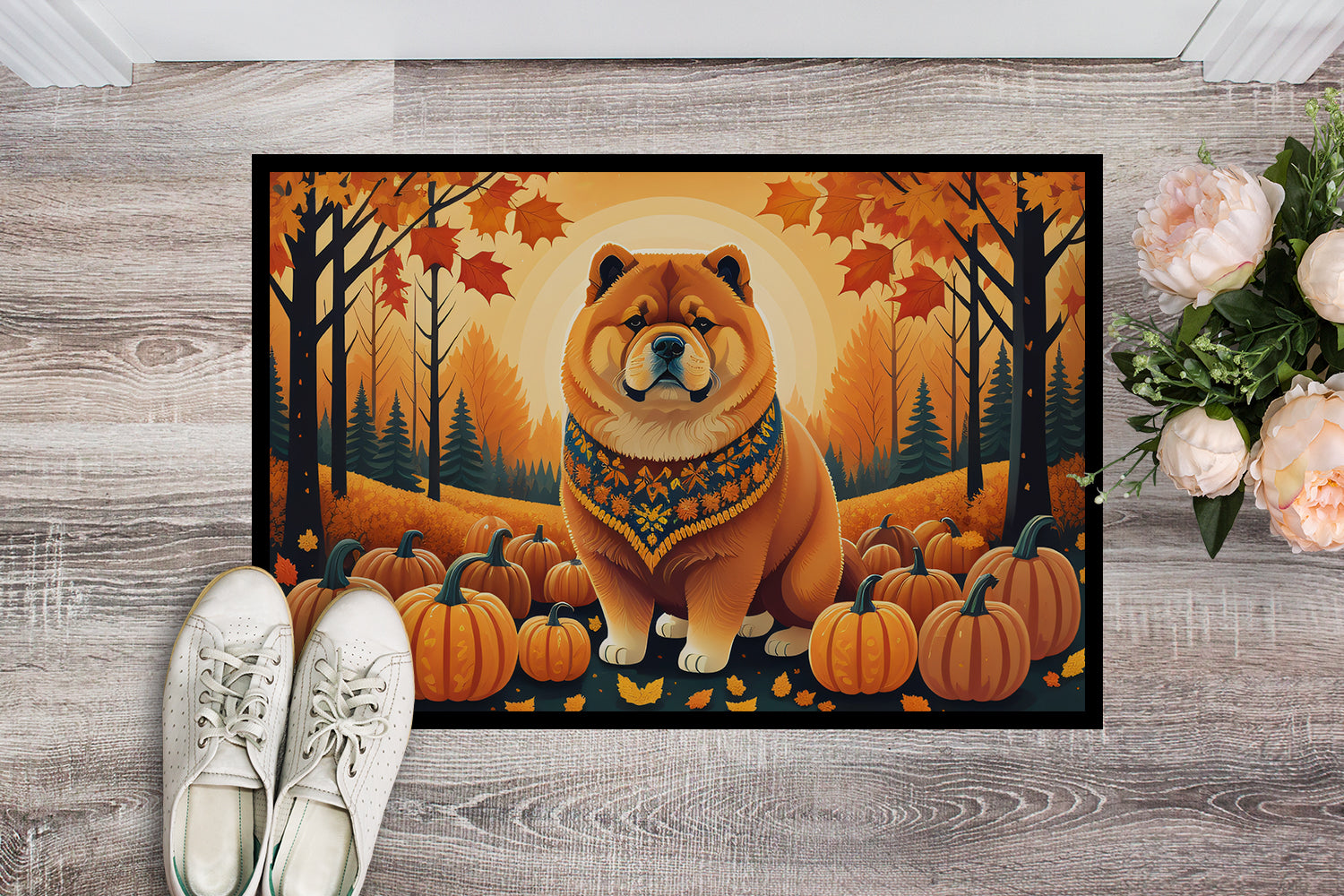 Chow Chow Fall Doormat-1