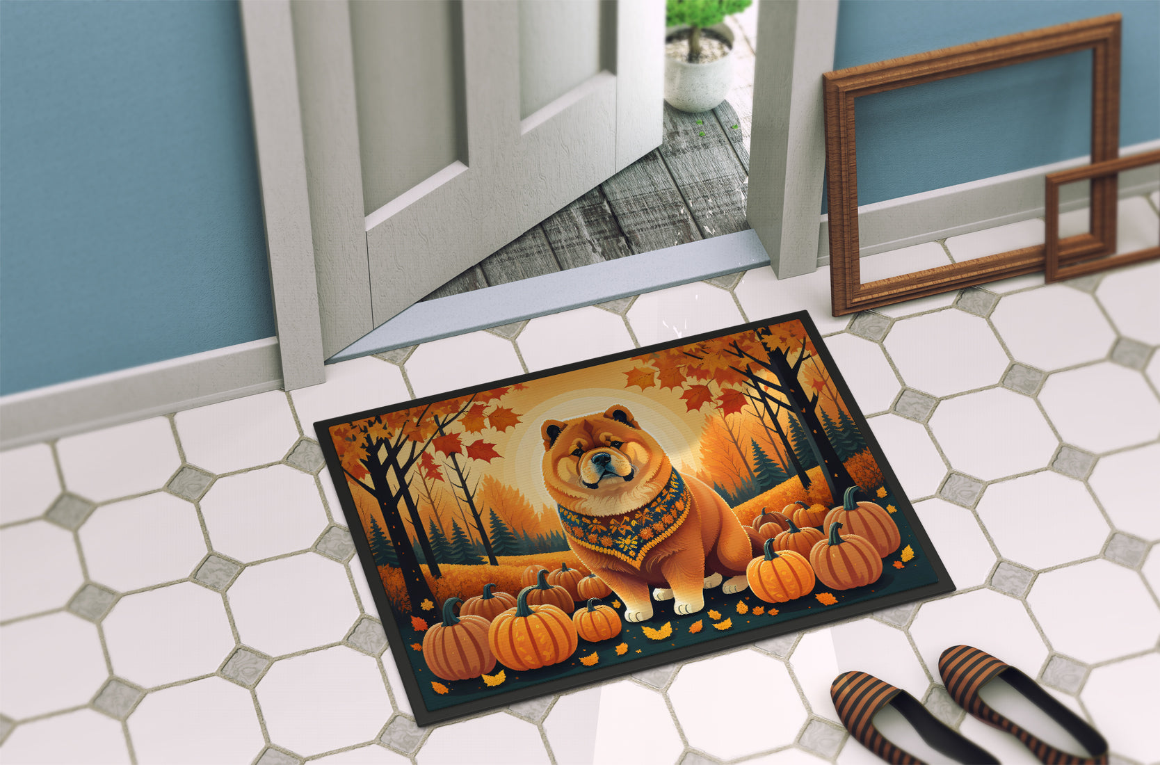 Chow Chow Fall Doormat-3