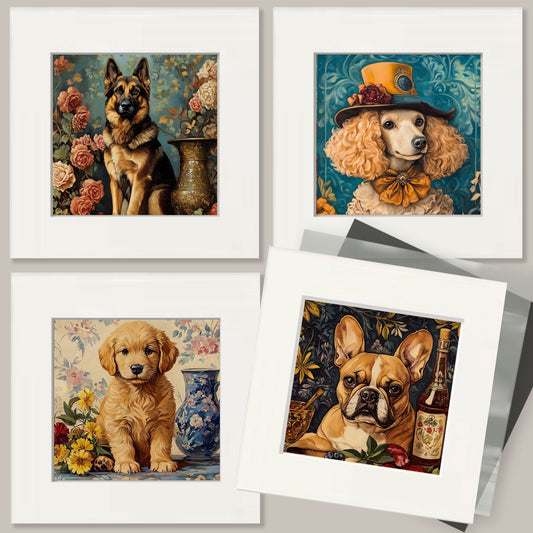 Chihuahua at Market - Pet Dog Still Life Wall Art Prints – 8″x10″ Artwork for 11″x14″ Frame