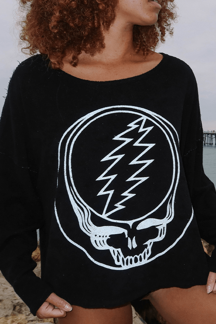 Grateful Dead Stealie Oversized Long Sleeve Top-4