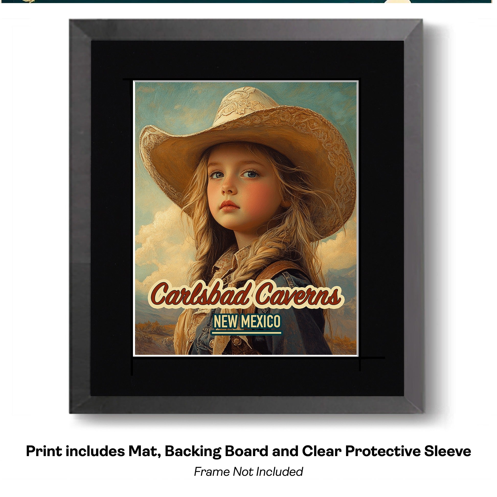Carlsbad Little Miss Cowgirl art print