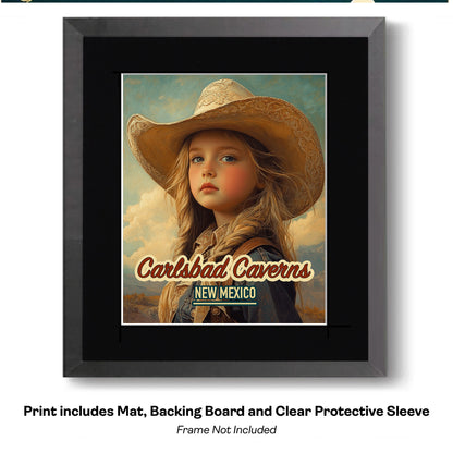 Carlsbad Little Miss Cowgirl art print