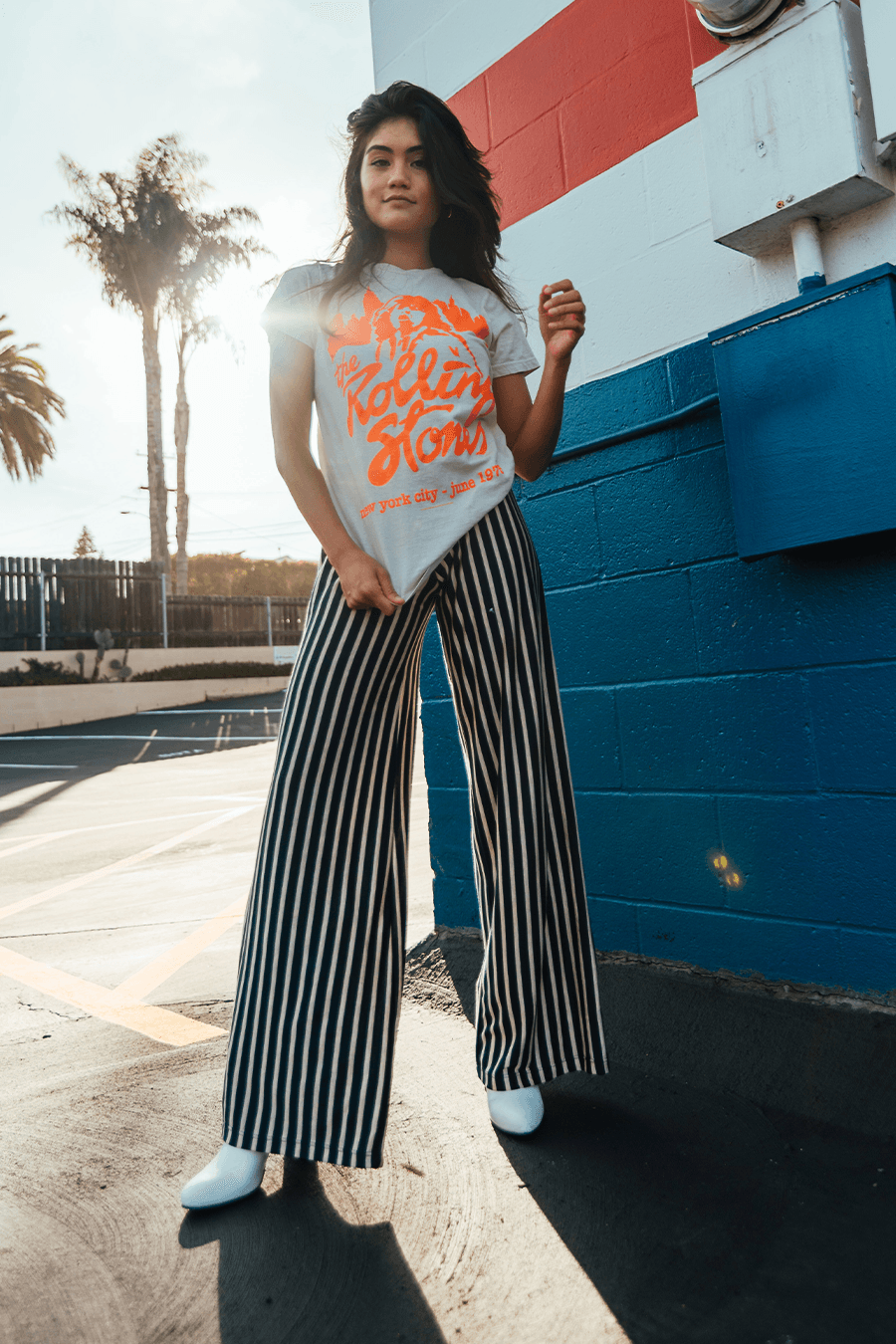 Jamie Striped Wide-Leg Pant-4