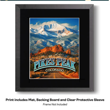 Pikes Peak Curved art print