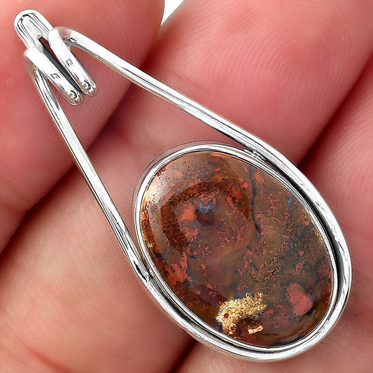 Natural Red Moss Agate Pendant P-1590 SDP156978-0