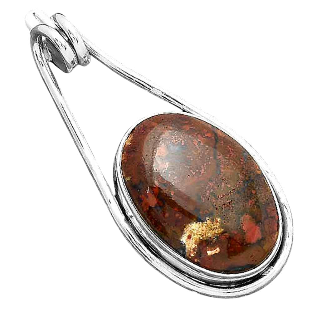 Natural Red Moss Agate Pendant P-1590 SDP156978-1