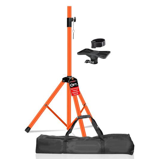 5Core Speaker Stand Tripod Tall Adjustable 72 Inch DJ Pole Mount Studio Monitor Stands ORANGE 1 PK