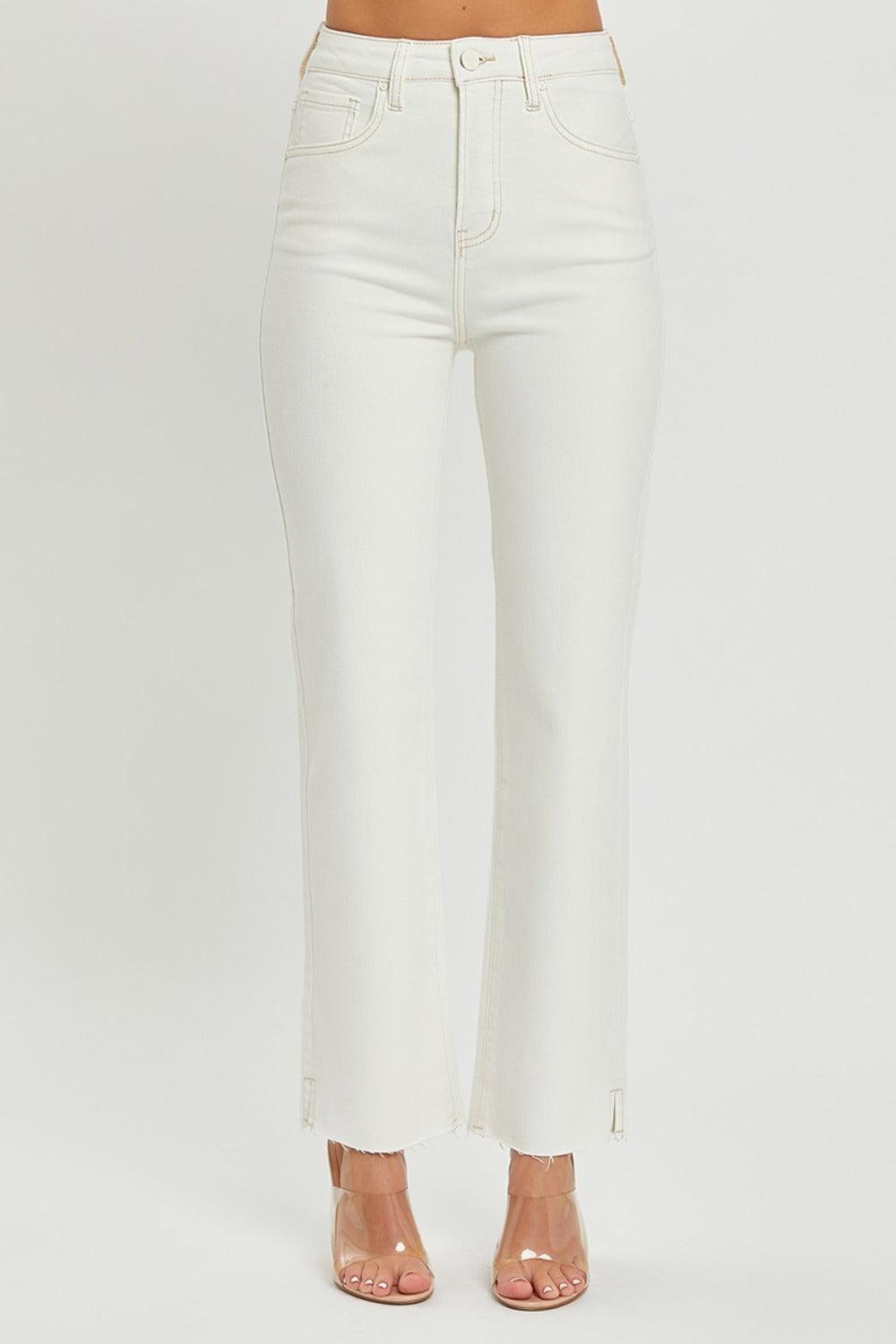 RISEN Full Size High Rise Tummy Control Straight Jeans-0