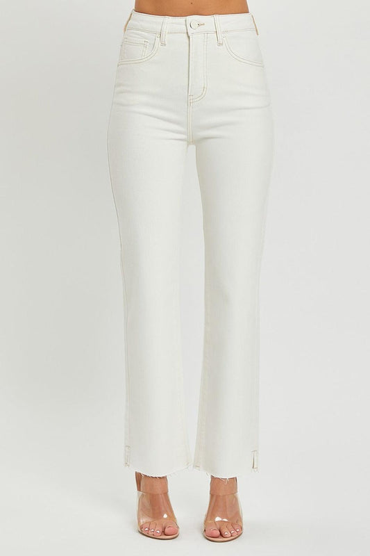 RISEN Full Size High Rise Tummy Control Straight Jeans-0