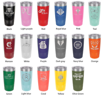 Dog Lover Tumbler Stay Pawsitive Travel Mug Gift Insulated Laser Engraved Coffee Cup 20 oz