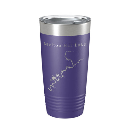 Melton Hill Lake Map Tumbler Travel Mug Insulated Laser Engraved Coffee Cup Tennessee 20 oz