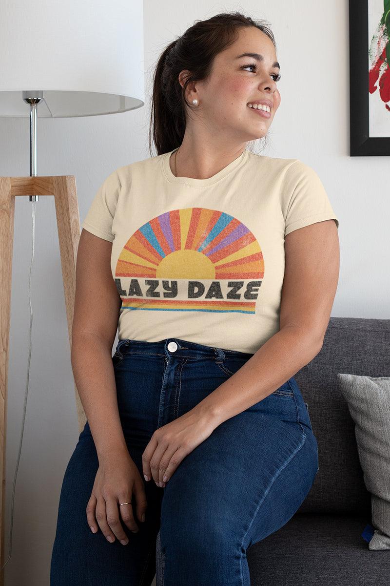 Lazy Daze Curvy Boyfriend Tee