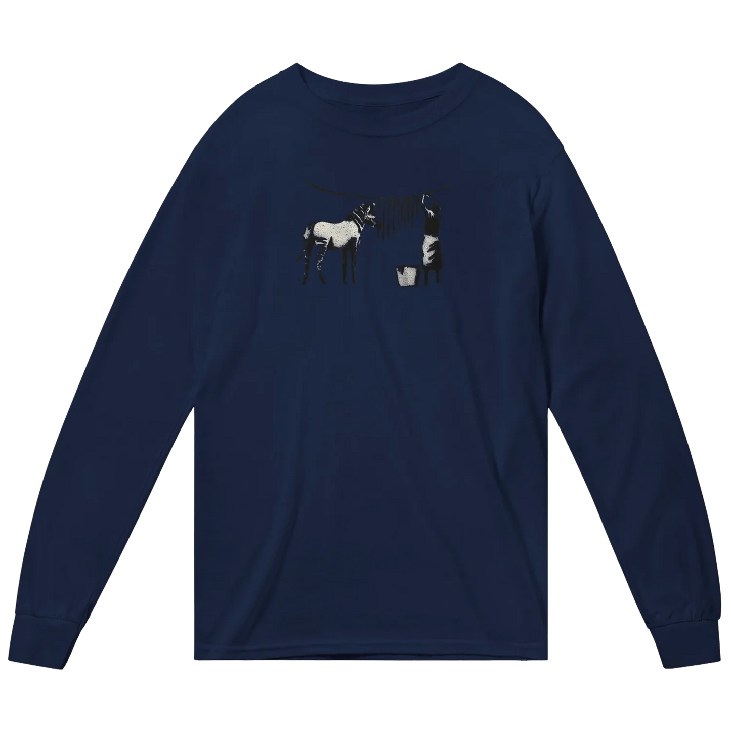 Banksy Zebra Stripes Artwork Long Sleeve Shirt