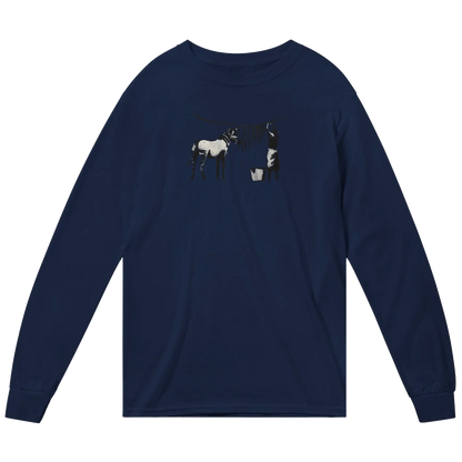 Banksy Zebra Stripes Artwork Long Sleeve Shirt