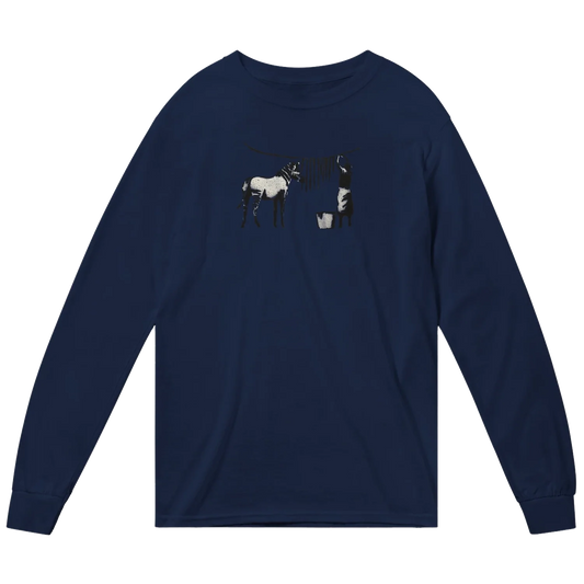 Banksy Zebra Stripes Artwork Long Sleeve Shirt