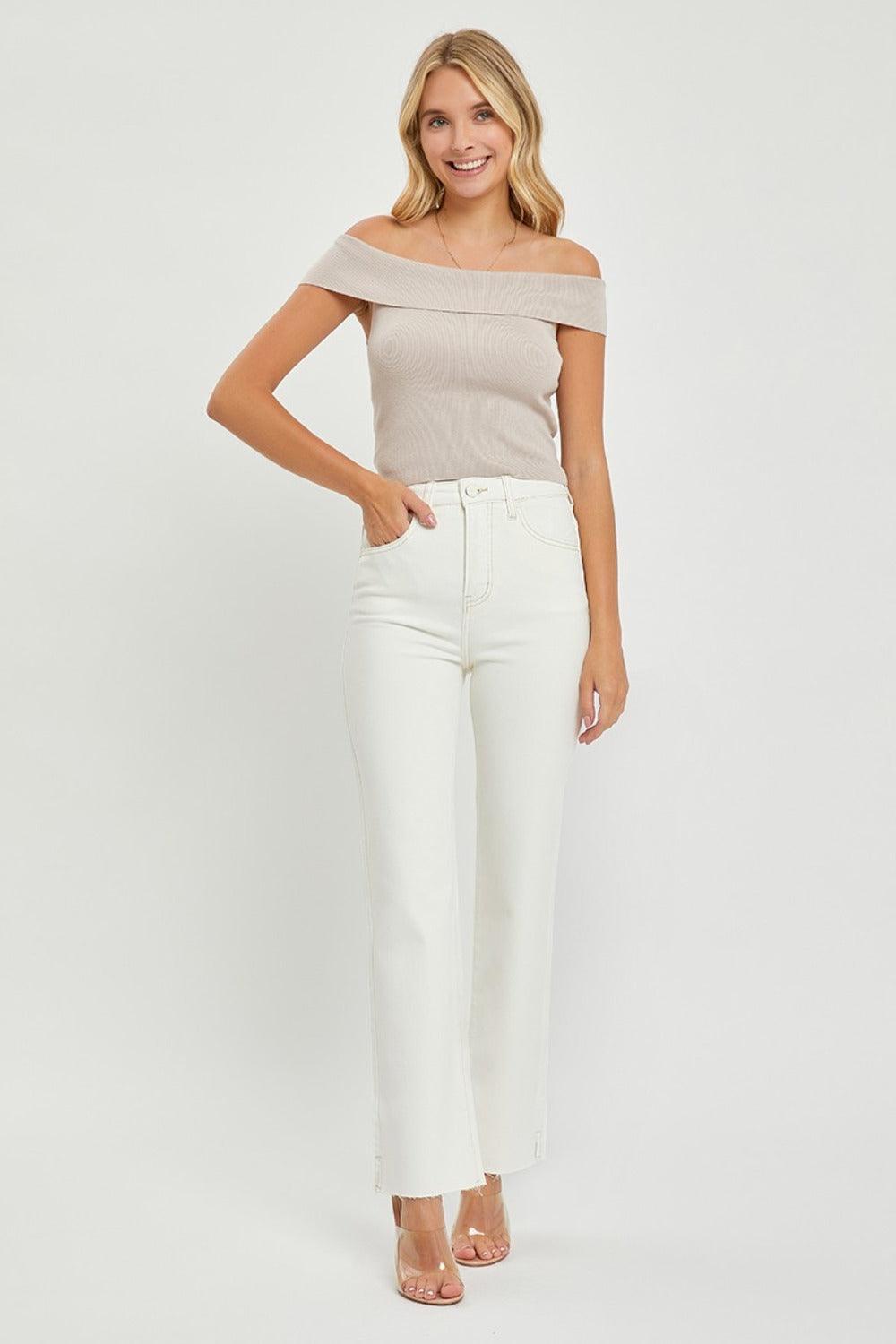 RISEN Full Size High Rise Tummy Control Straight Jeans-4