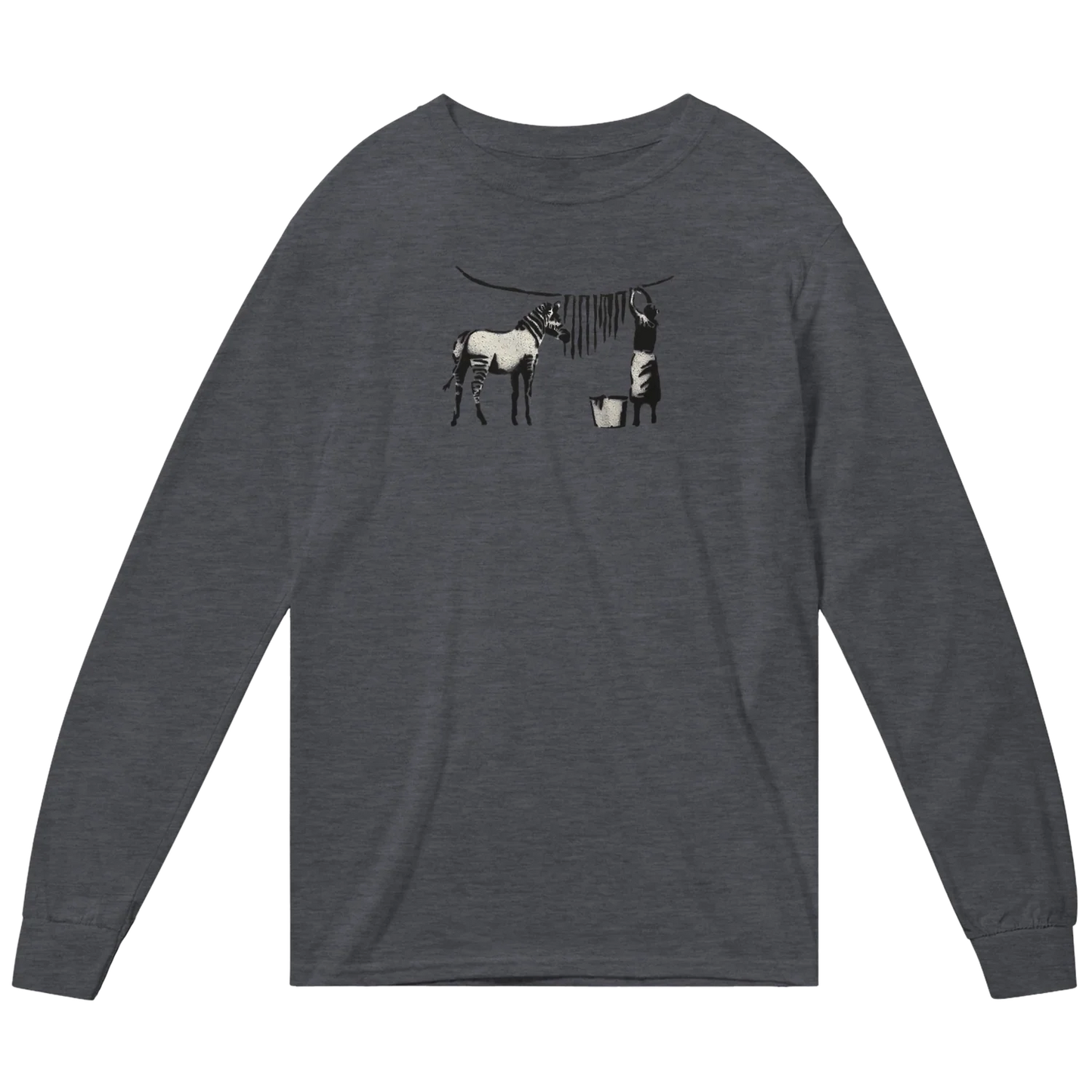Banksy Zebra Stripes Artwork Long Sleeve Shirt