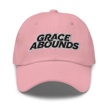 Embroidered Adjustable Baseball Cap - Grace Abounds - F/b