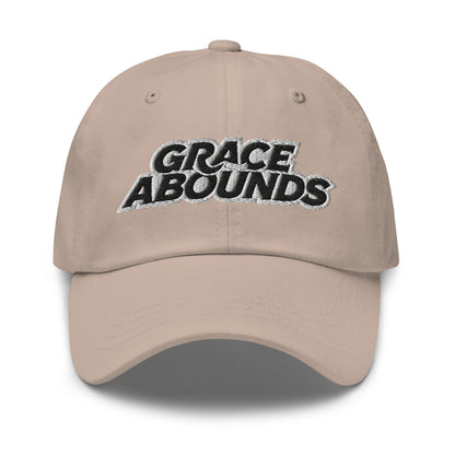 Embroidered Adjustable Baseball Cap - Grace Abounds - F/b
