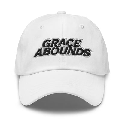 Embroidered Adjustable Baseball Cap - Grace Abounds - F/b