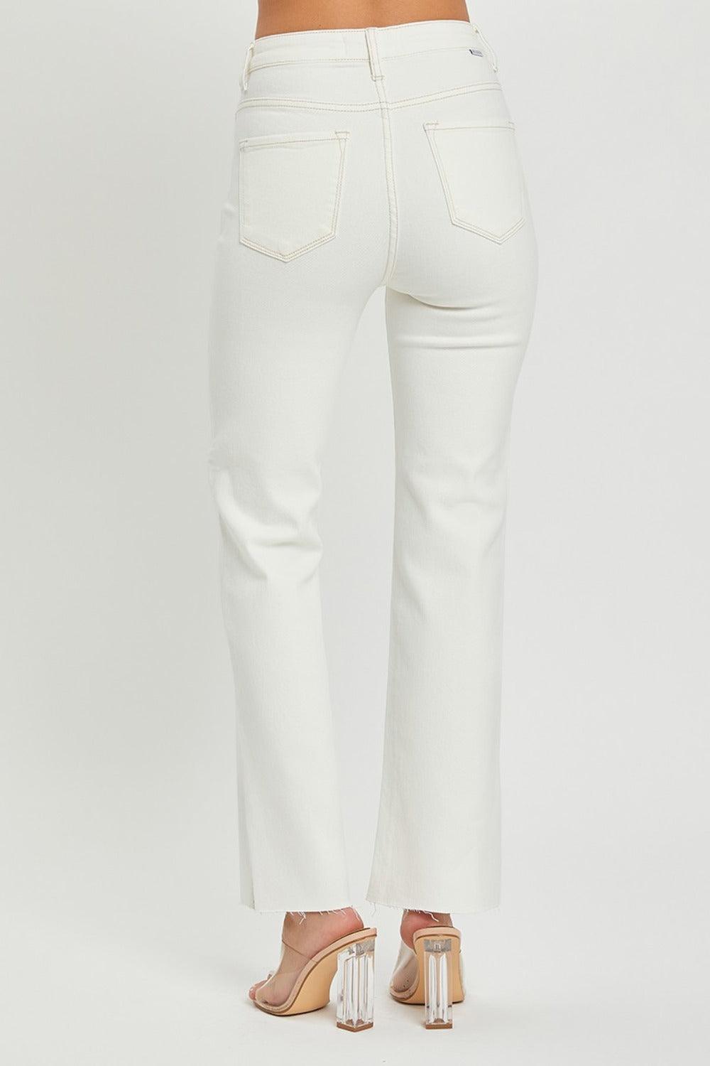 RISEN Full Size High Rise Tummy Control Straight Jeans-1
