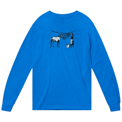 Banksy Zebra Stripes Artwork Long Sleeve Shirt