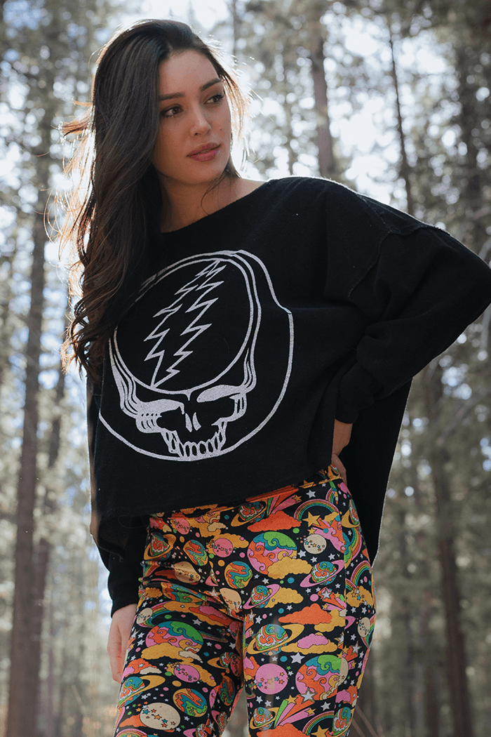 Grateful Dead Stealie Oversized Long Sleeve Top-1